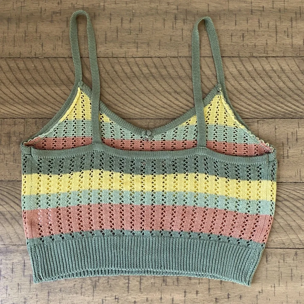 🔅 Woman’s 2 Piece Knitted Stripped Skirt and Crop Top🔅 - Picture 6 of 6
